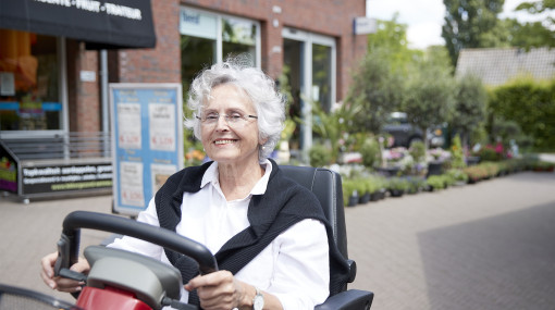 Foto van scootmobielbezitter