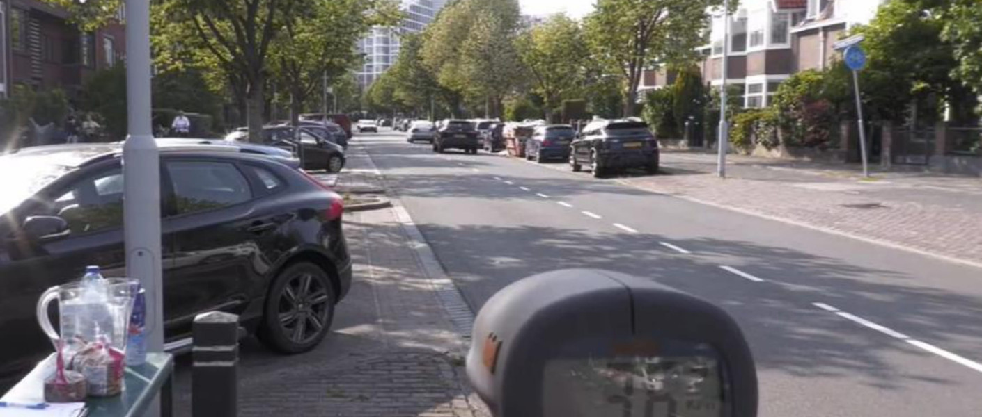 Actie met snelheidsmeter