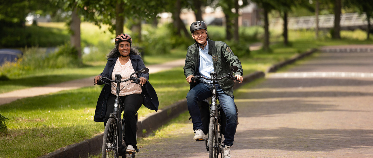 Fietsen met helm