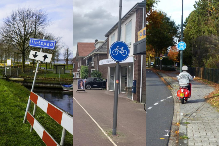 Onverplicht en verplicht fietspad en verplicht bromfietspad Veilig Verkeer Nederland