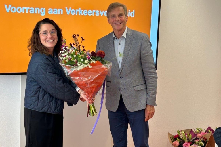 Lot Nelissen (links) en vice-voorzitter Egbert-Jan van Hasselt