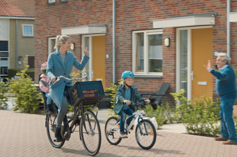 Op de fiets naar school