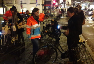 Fietsverlichtingsactie Maliebaan