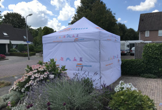 De nieuwe partytent van werkgroep Dronten