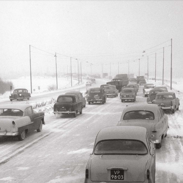 Sneeuw op de weg