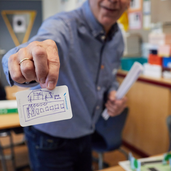 Borspel kaartje "Waar is het gevaar?"