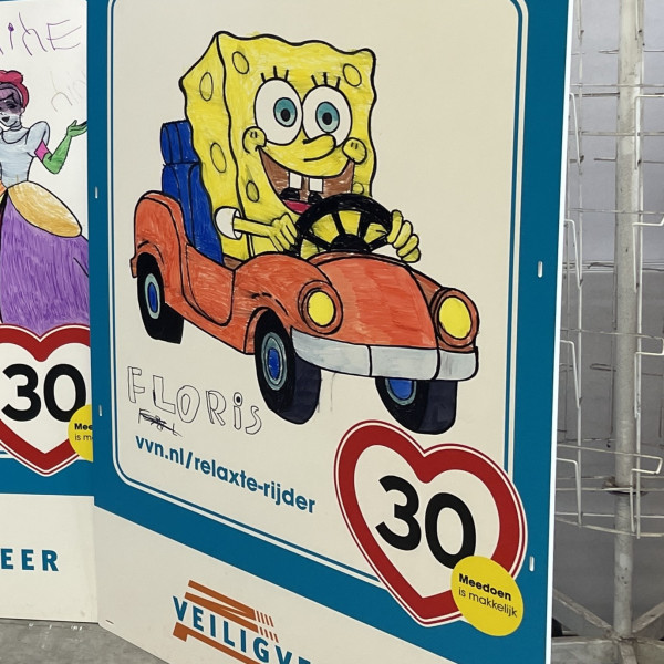Spongebob verkeersbord