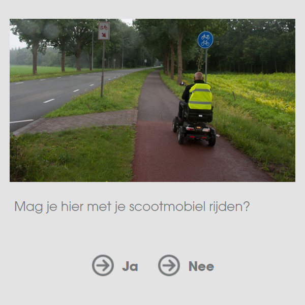 Veilig Verkeer Nederland VVN Opfrisquiz Scootmobiel online opfrissen kennis